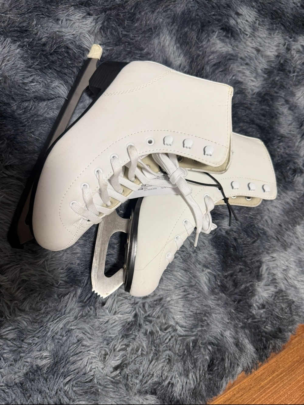 White Women's Figure Ice Skates - Classic Lace-Up Style